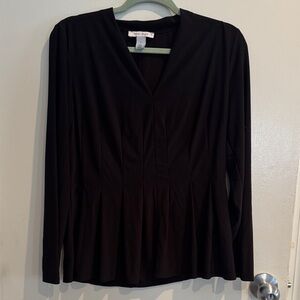 White House Black Market Black Long Sleeve Top